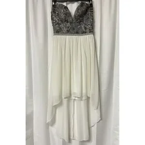 Deb Formal Deb | Dresses | Vintage Deb Formal Prom Dress Hi Lo Sequin Strapless ...